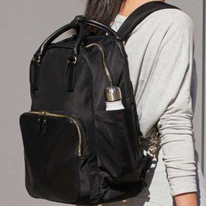 Lo & Sons Luxury Backpack Rowledge Black with Lavender & Gold